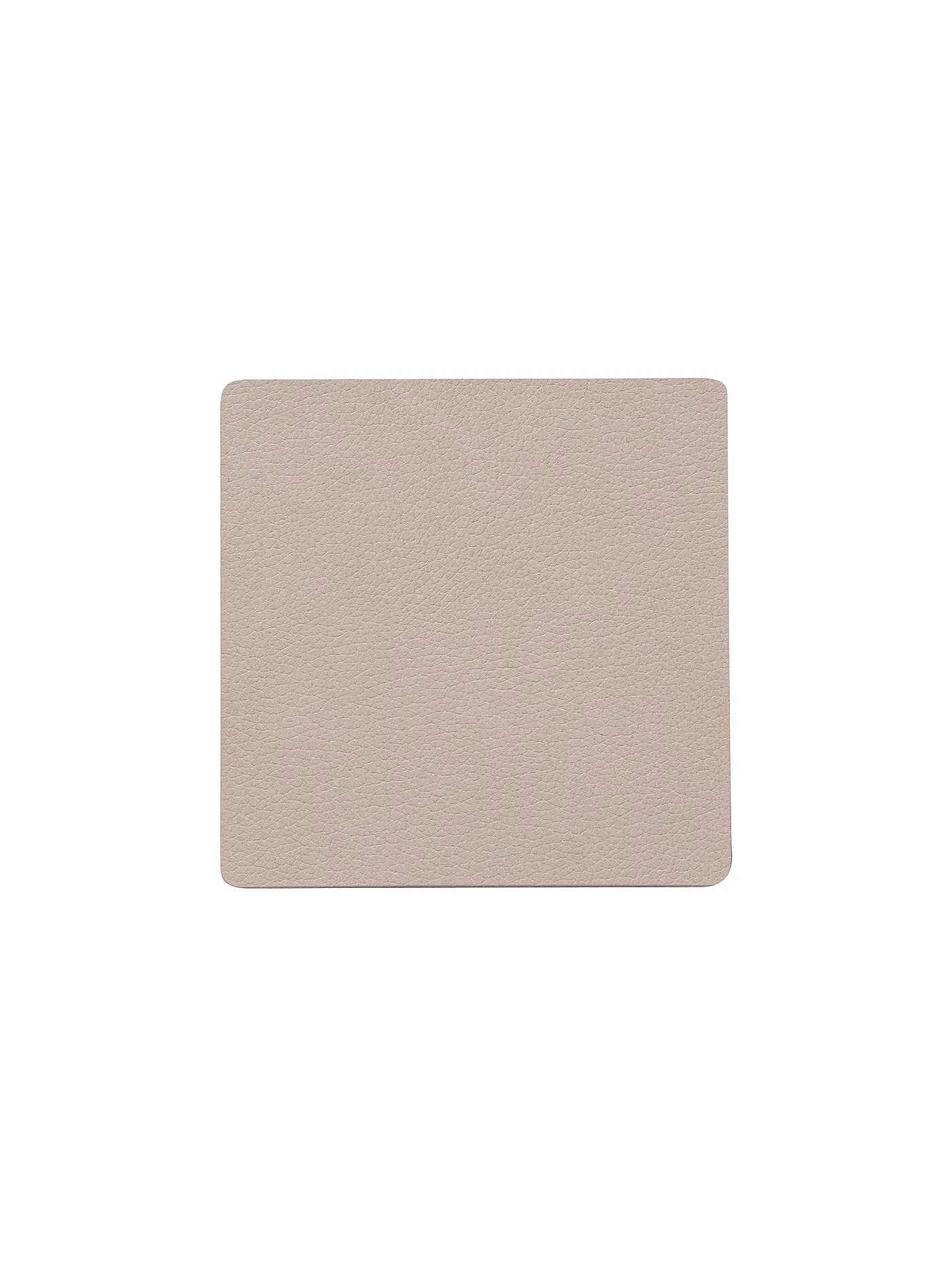 LIND DNA | Leder-Untersetzer eckig Nupo 10x10cm Sand | hellbraun